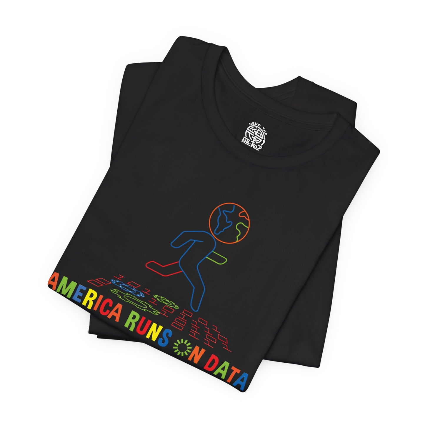 America Runs on Data – Playful Graphic Tee for Data Enthusiasts 📊